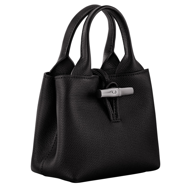 Bolsas Mini Longchamp Le Roseau XS Handbag Feminino Pretas | LC-RRIY0150