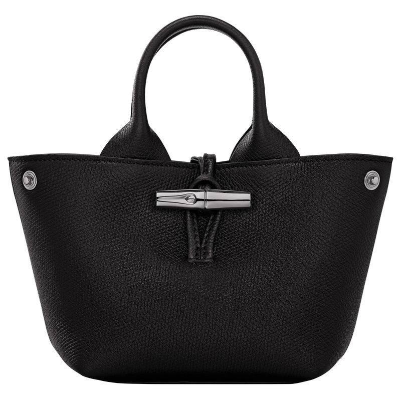 Bolsas Mini Longchamp Le Roseau XS Handbag Feminino Pretas | LC-RRIY0150