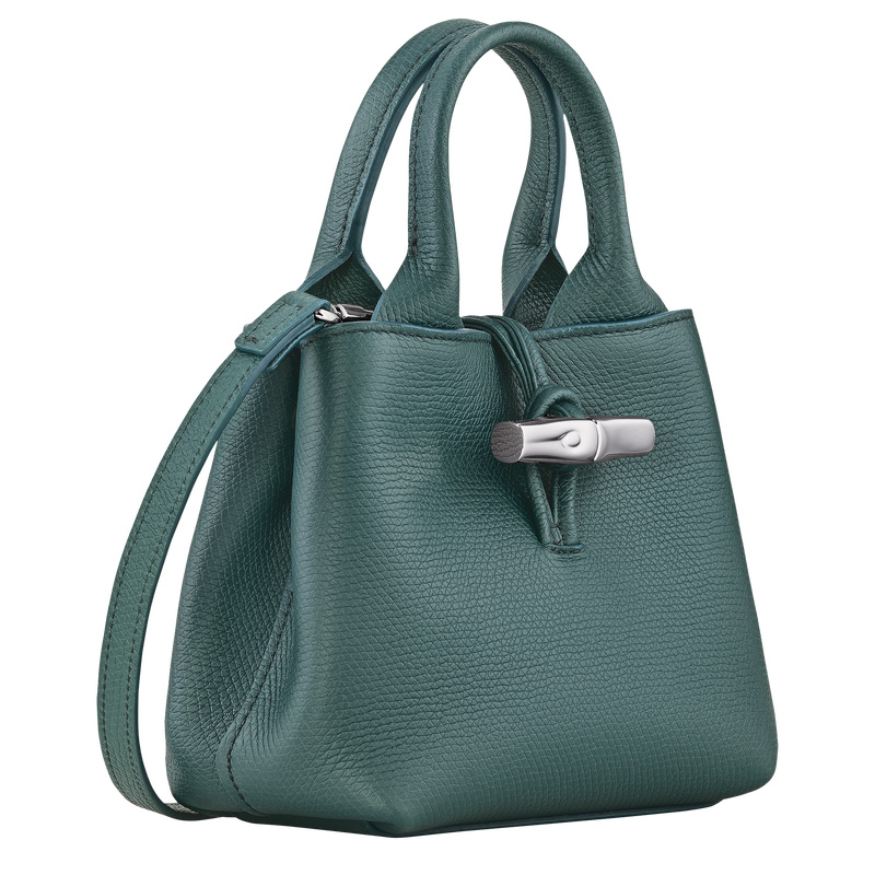 Bolsas Mini Longchamp Le Roseau XS Handbag Feminino Cedar | LC-PBNT1893