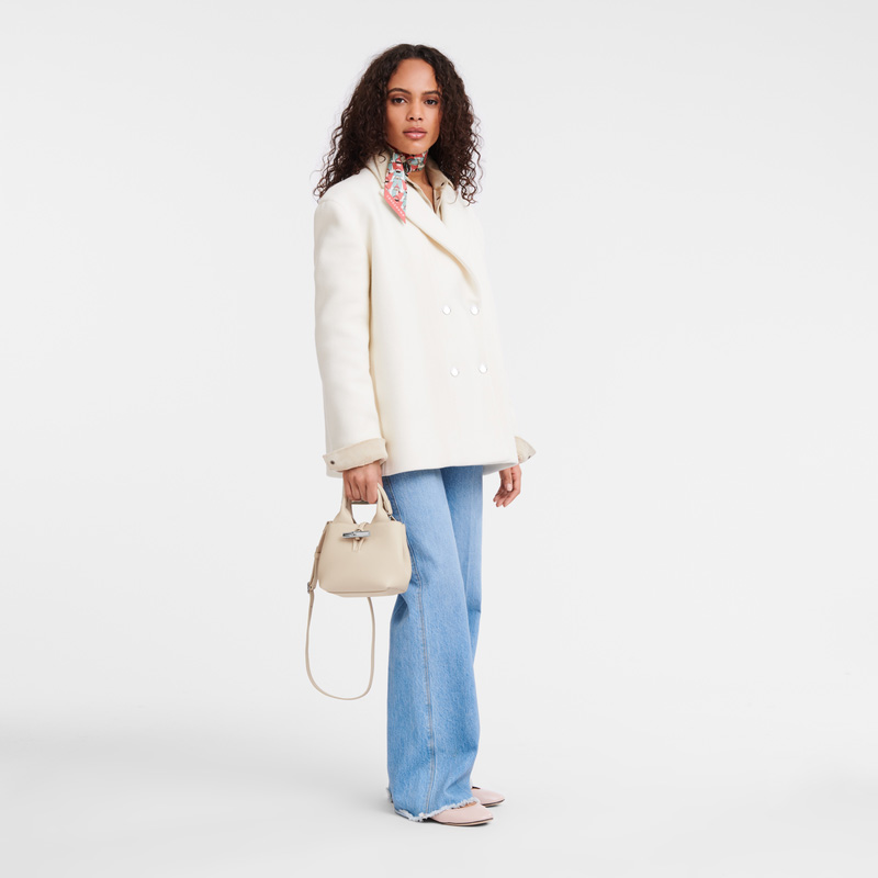 Bolsas Mini Longchamp Le Roseau XS Handbag Feminino Paper | LC-KCIT7866