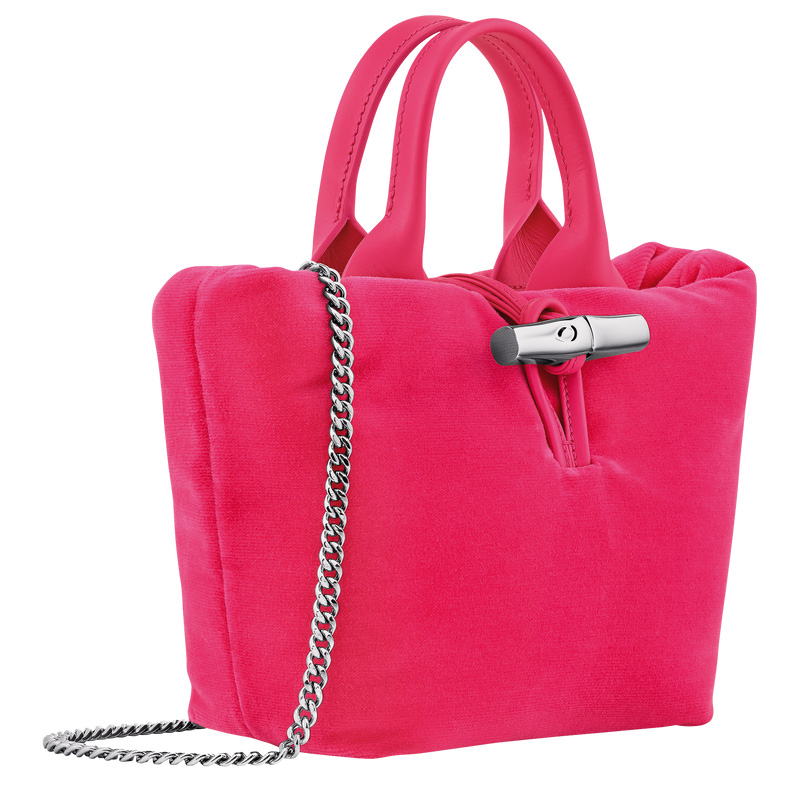 Bolsas Mini Longchamp Le Roseau XS Handbag Feminino Rosa | LC-OYGV2806