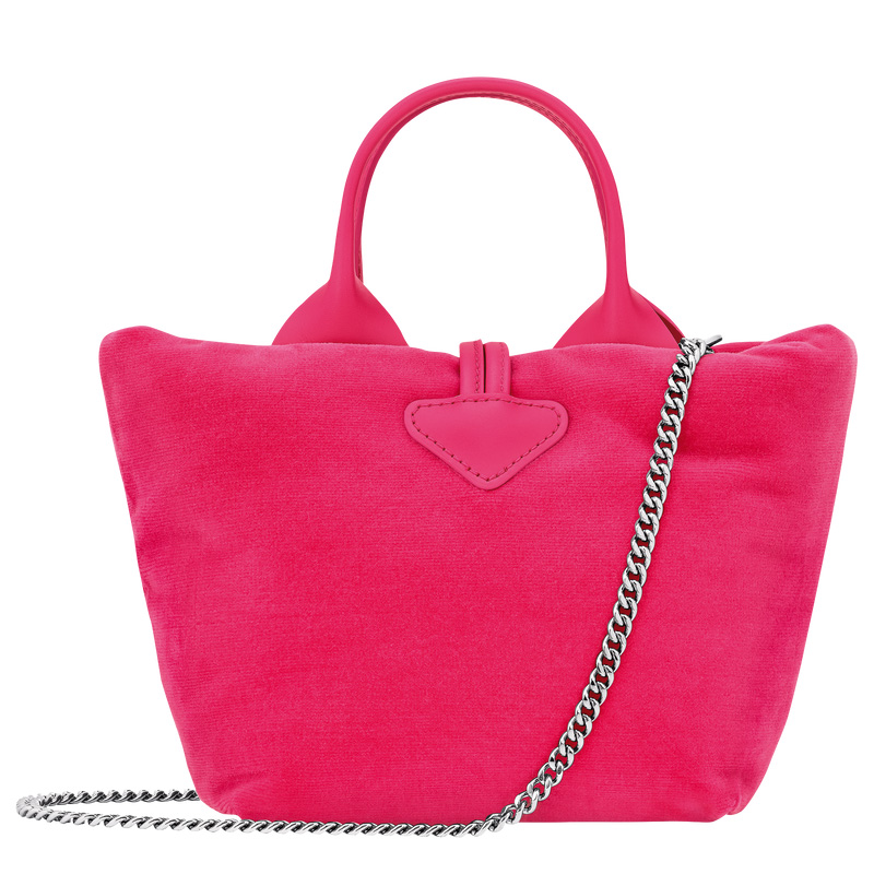 Bolsas Mini Longchamp Le Roseau XS Handbag Feminino Rosa | LC-OYGV2806