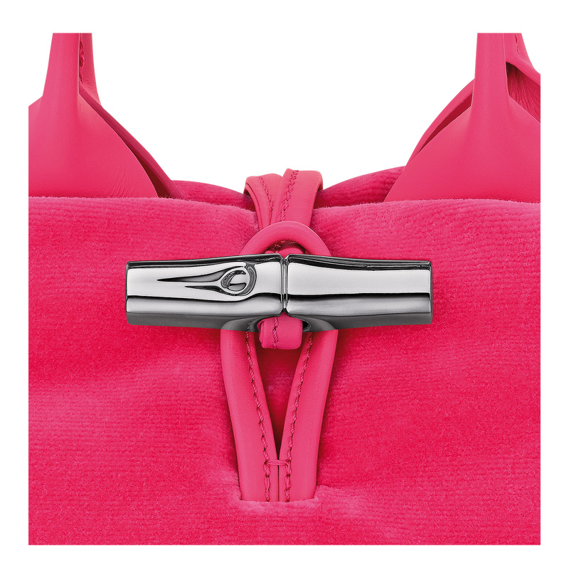 Bolsas Mini Longchamp Le Roseau XS Handbag Feminino Rosa | LC-OYGV2806