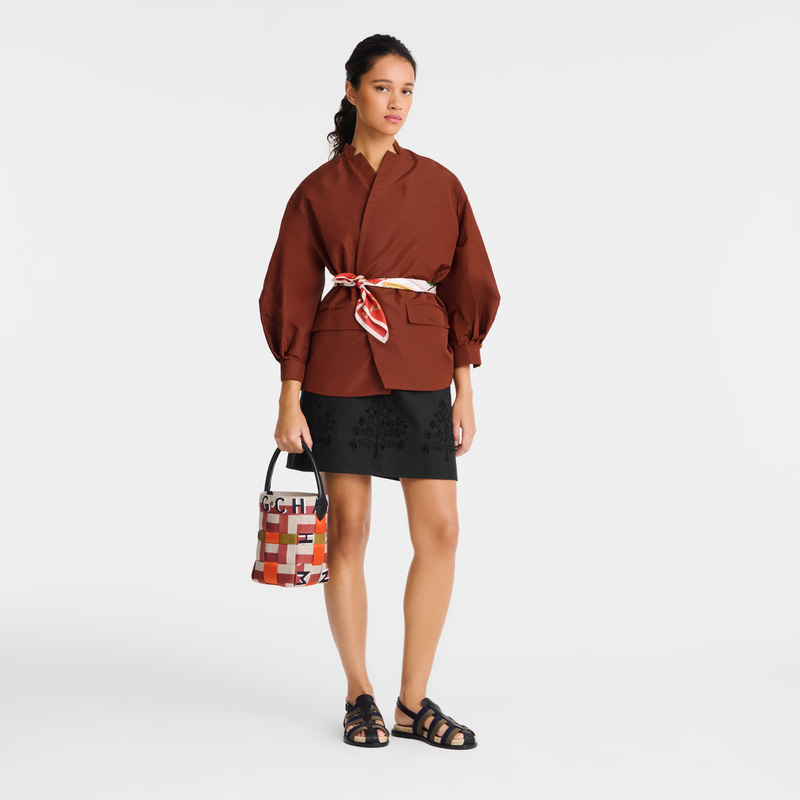 Bolsas Mini Longchamp Re-Play XS Bucket bag Feminino Root / Bark | LC-KSQX6548