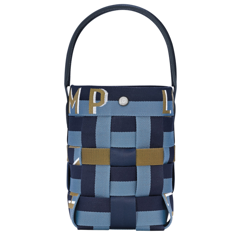 Bolsas Mini Longchamp Re-Play XS Bucket bag Feminino Navy/Thunderstorm | LC-HDGQ6269