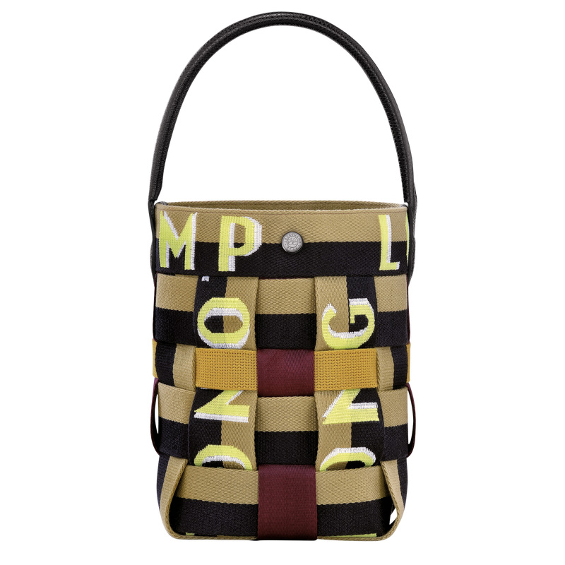Bolsas Mini Longchamp Re-Play XS Bucket bag Feminino Ginger/Black | LC-TELR4675
