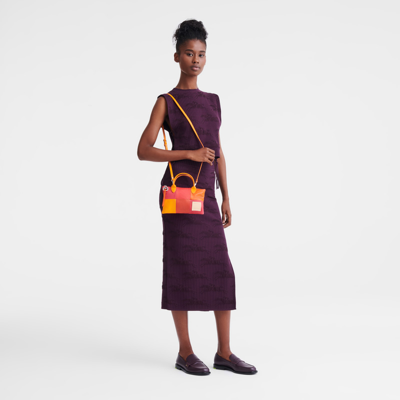 Bolsas Mini Longchamp Re-play XS Handbag Feminino Carrot | LC-BVSA5761