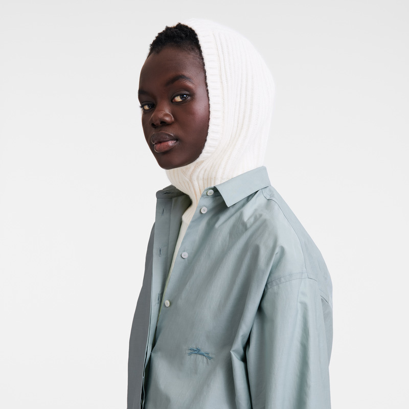 Boné Longchamp Balaclava Feminino Ecru | LC-VQPD9960