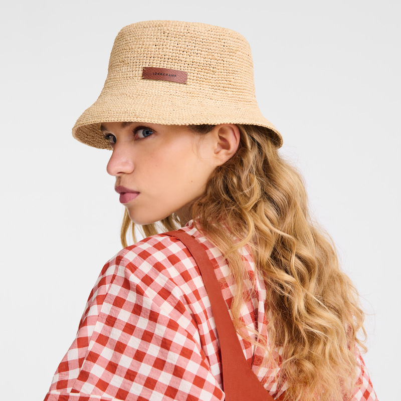 Boné Longchamp Bucket hat Feminino Natural | LC-LUGE6170