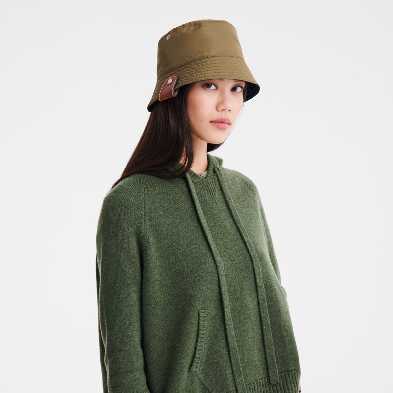 Boné Longchamp Reversible bucket hat Feminino Navy/Artichoke | LC-BSZY2004