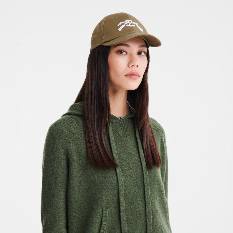 Boné Longchamp Solid cap Feminino Artichoke | LC-CCHM5498
