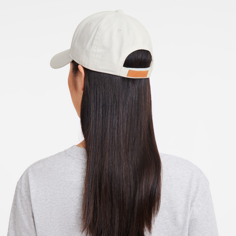 Boné Longchamp Solid cap Feminino Branco | LC-OYCQ4872
