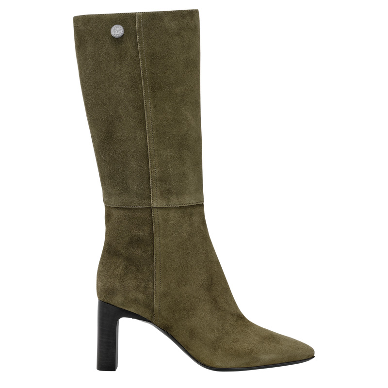 Botas Longchamp Allure Heel boots Feminino Caqui | LC-NZAA3717