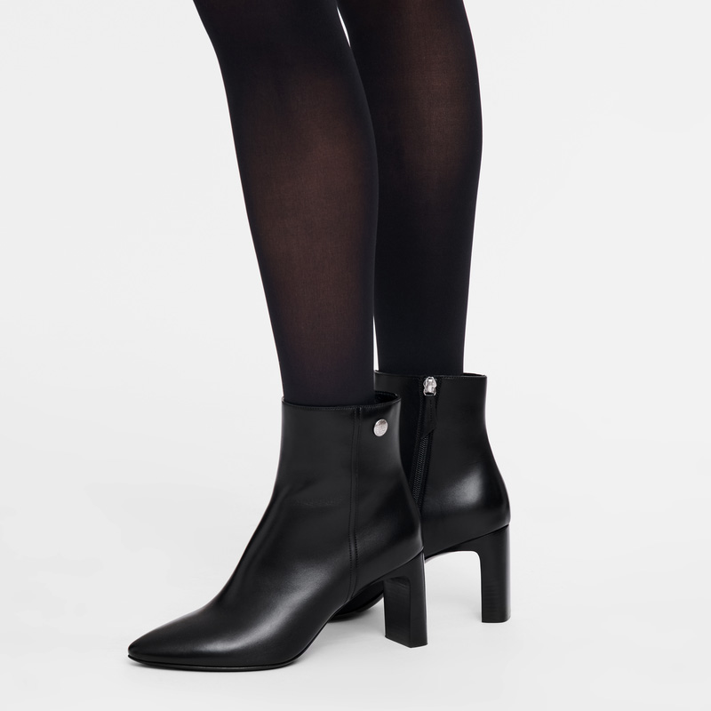 Botas Longchamp Epure Low Boots Feminino Pretas | LC-IDFL7080