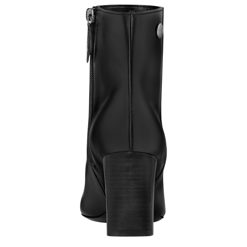Botas Longchamp Epure Low Boots Feminino Pretas | LC-IDFL7080