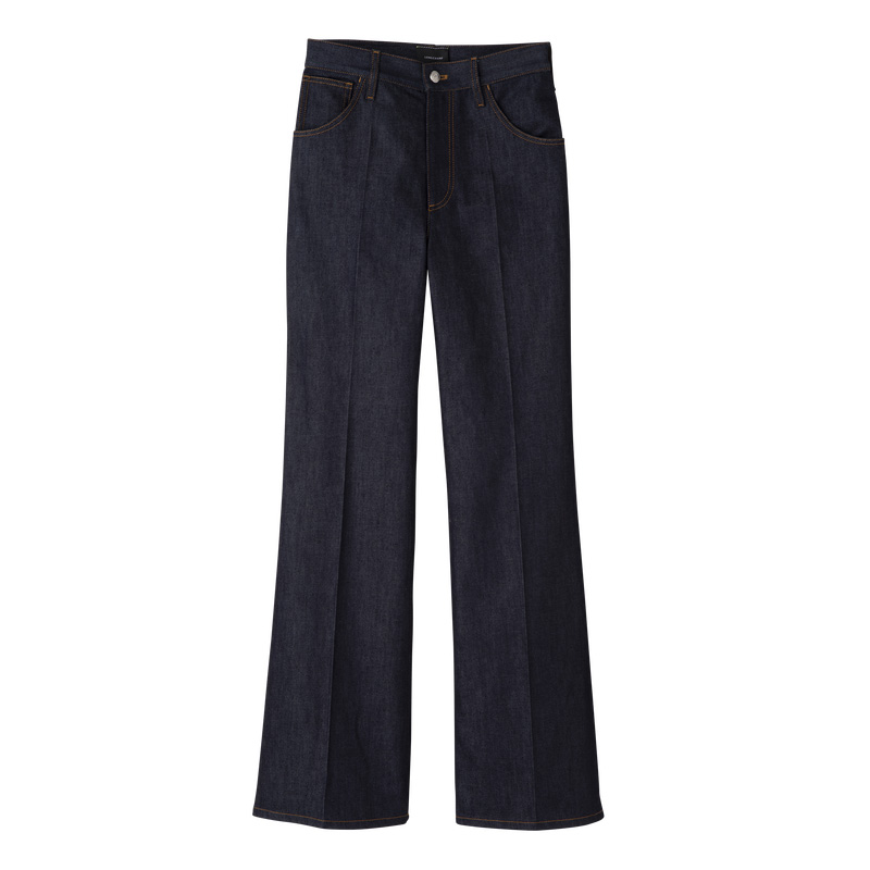 Calças Longchamp Jeans Feminino Azuis | LC-SVLL2868