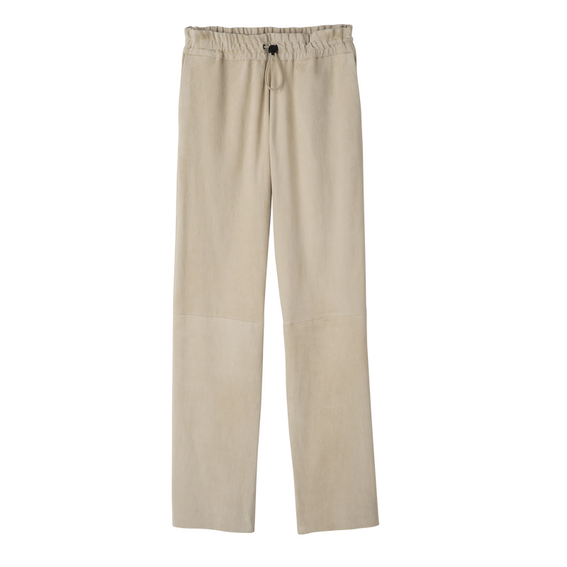 Calças Longchamp Leather straight pants Feminino Linen | LC-ECDS7649