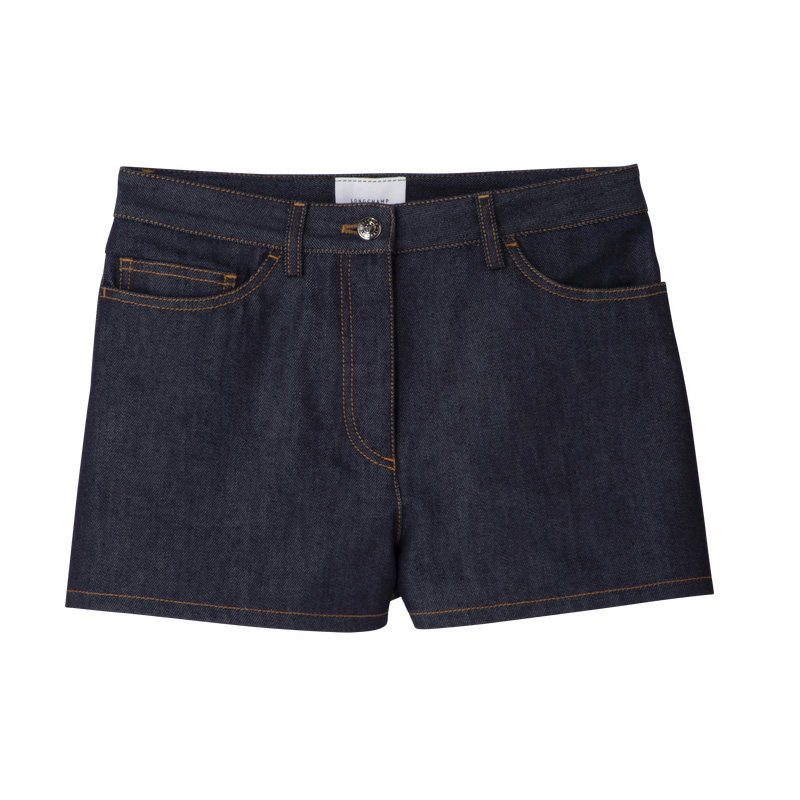 Calças Longchamp Shorts Feminino Azuis | LC-JDLO2663