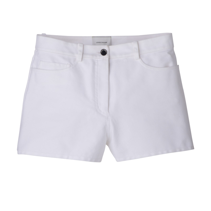 Calças Longchamp Shorts Feminino Branco | LC-ZZMU0477