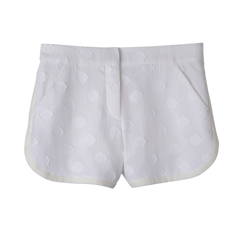 Calças Longchamp Shorts Feminino Ecru | LC-ACYD3533