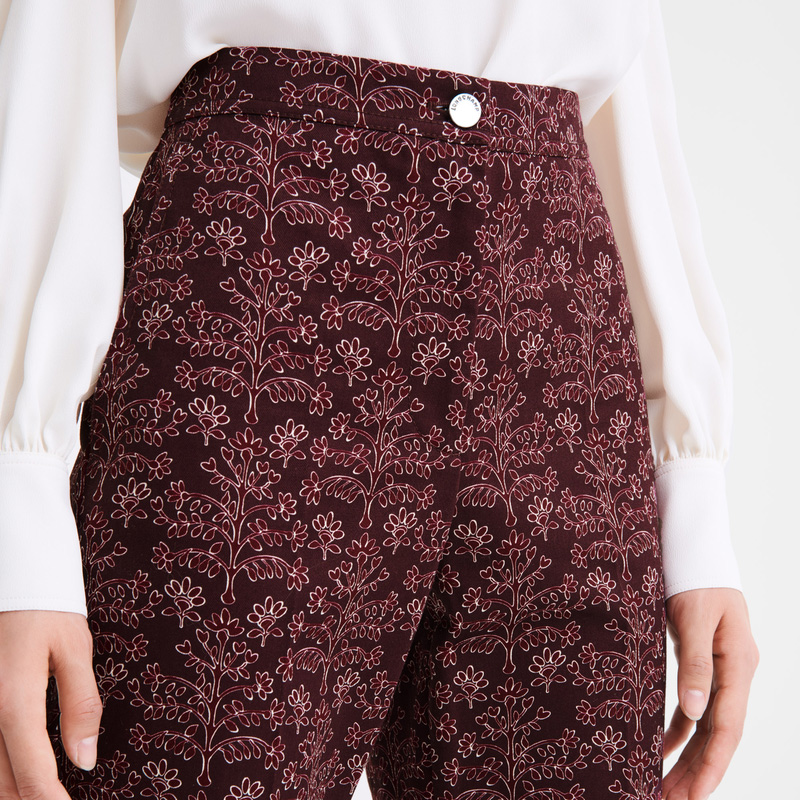 Calças Longchamp Trousers Feminino Eggplant | LC-ZSXG7482