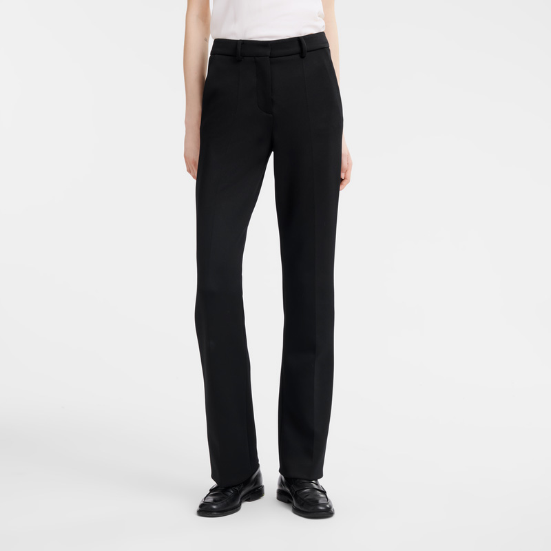 Calças Longchamp Trousers Feminino Pretas | LC-TFHG0414