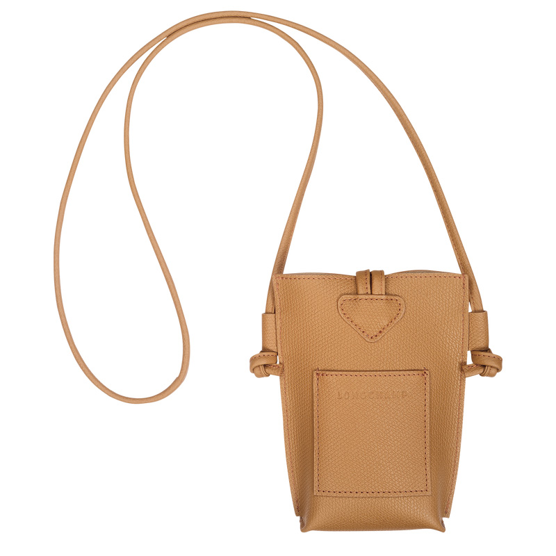 Capa Longchamp Le Roseau Phone case Feminino Walnut | LC-IAQY9516
