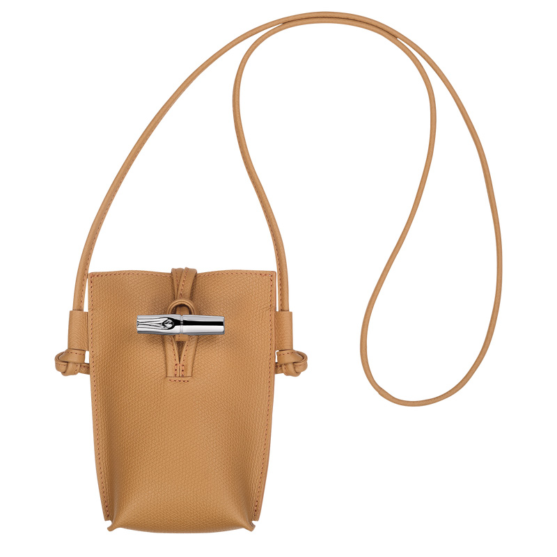 Capa Longchamp Le Roseau Phone case Feminino Walnut | LC-IAQY9516