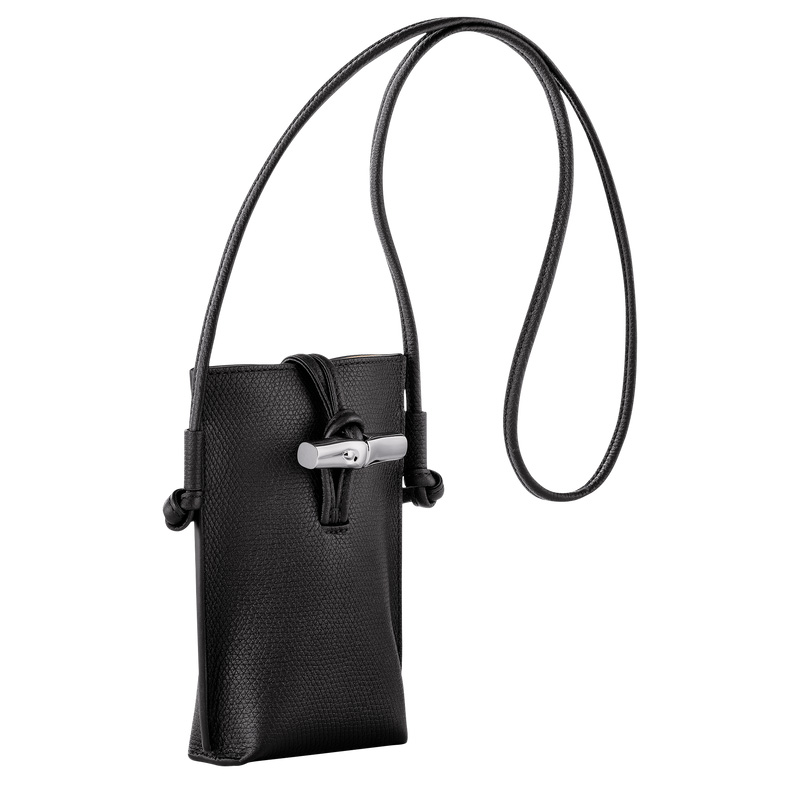 Capa Longchamp Le Roseau Phone case Feminino Pretas | LC-EGUZ7377