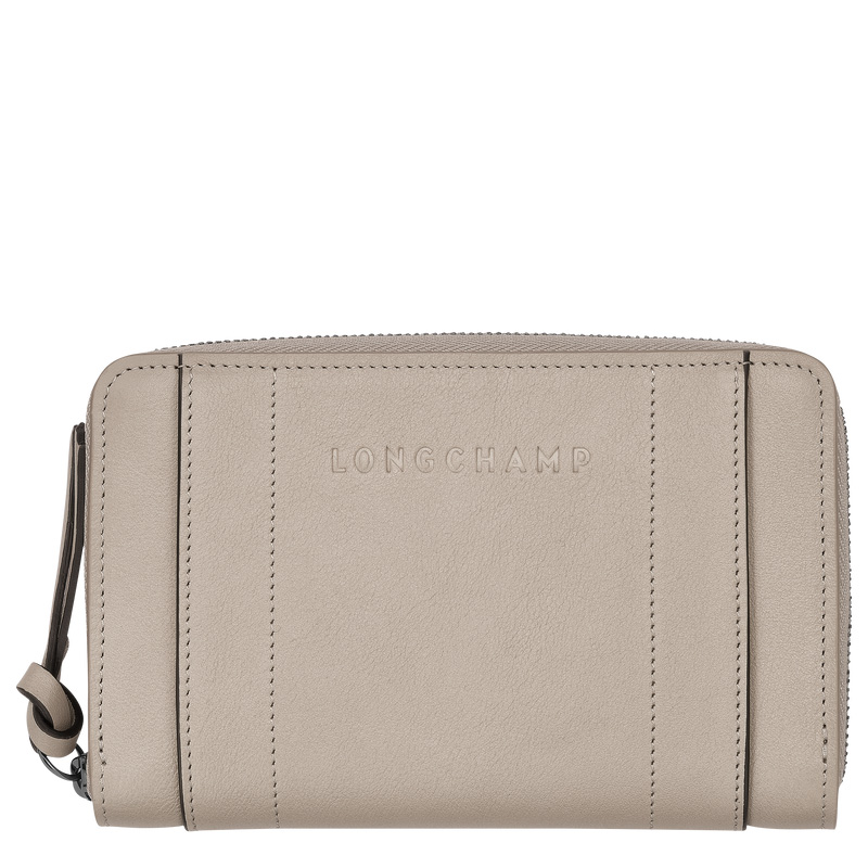 Carteiras Longchamp 3D Wallet Feminino Clay | LC-RZKX0081