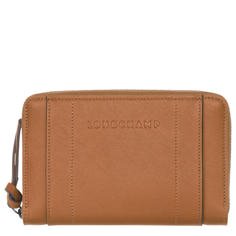 Carteiras Longchamp 3D Wallet Feminino Natural | LC-KAOY6693