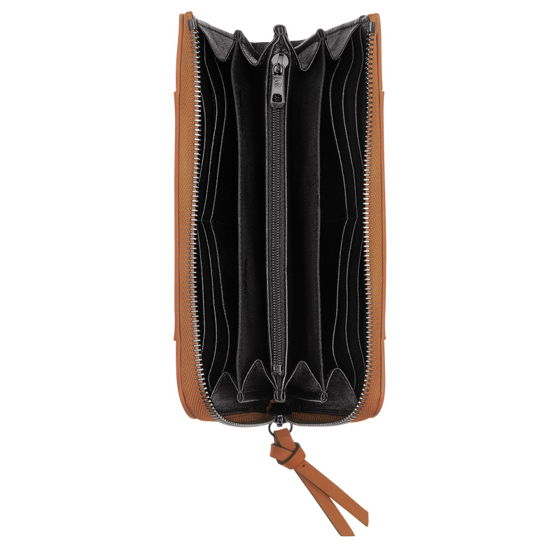 Carteiras Longchamp 3D Zip around wallet Feminino Natural | LC-XGIC8690