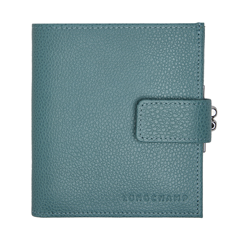 Carteiras Longchamp Le Foulonné Compact wallet Feminino Eucalyptus | LC-MWER5985