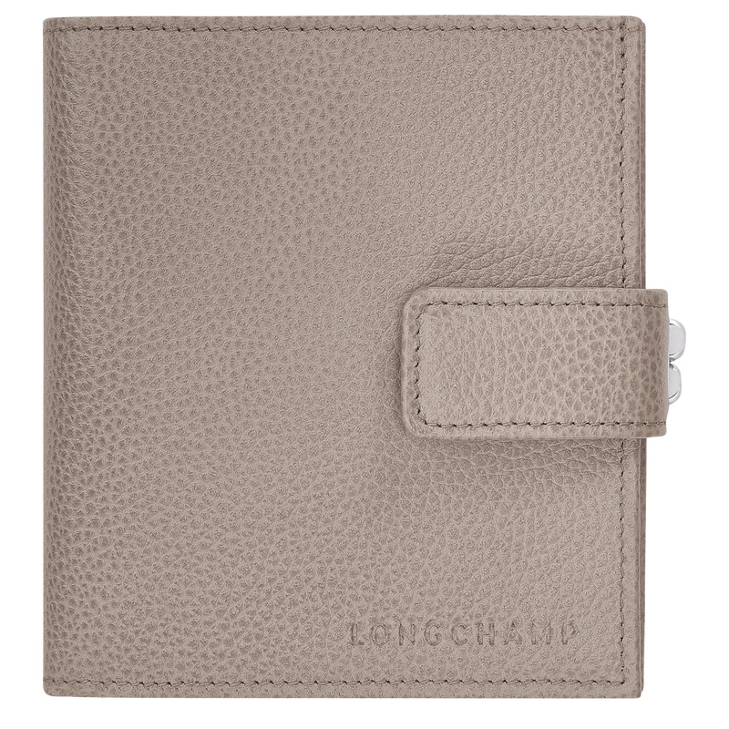 Carteiras Longchamp Le Foulonné Compact wallet Feminino Turtledove | LC-WDKY1858