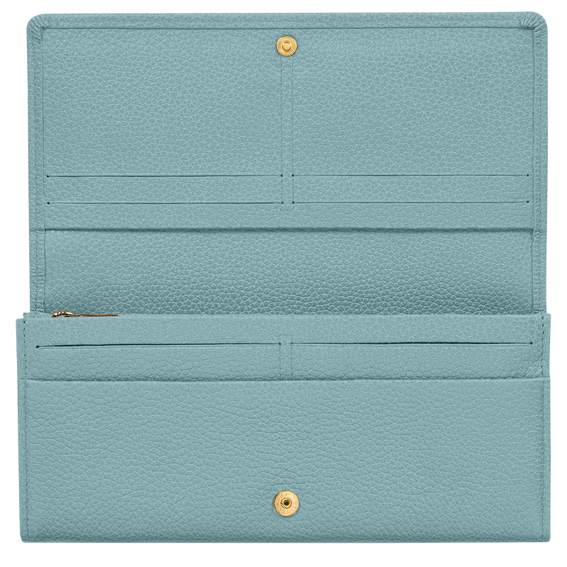 Carteiras Longchamp Le Foulonné Continental wallet Feminino Eucalyptus | LC-AWAW9622