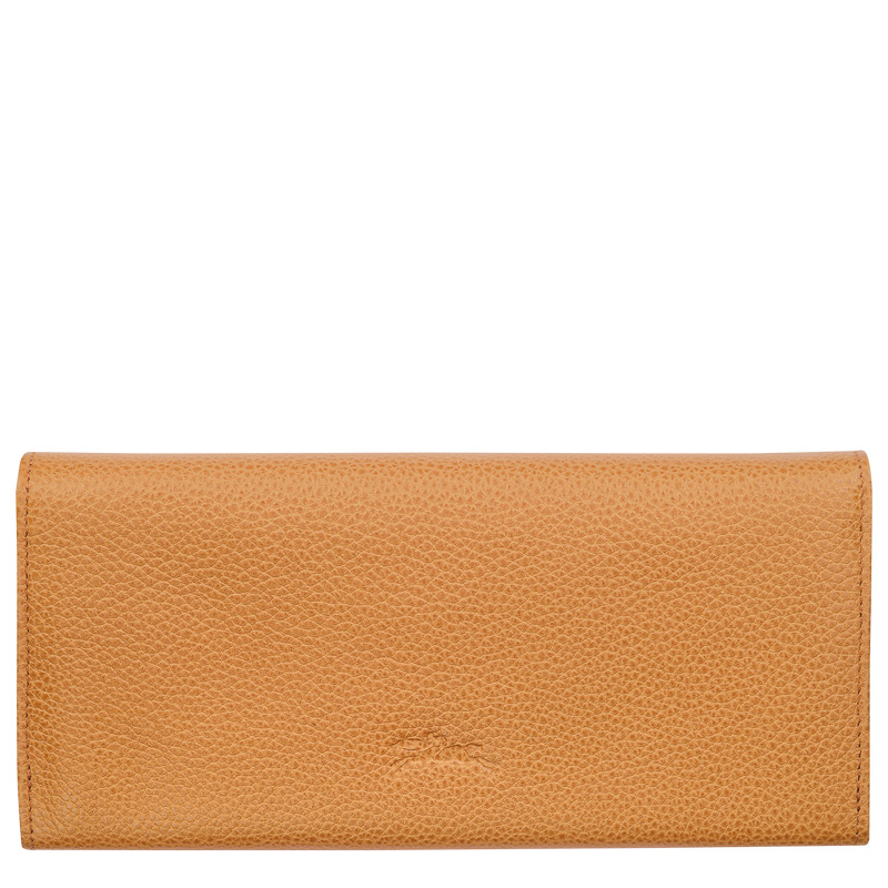 Carteiras Longchamp Le Foulonné Continental wallet Feminino Walnut | LC-ENXI9720