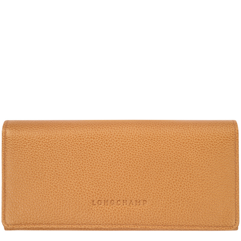 Carteiras Longchamp Le Foulonné Continental wallet Feminino Walnut | LC-ENXI9720