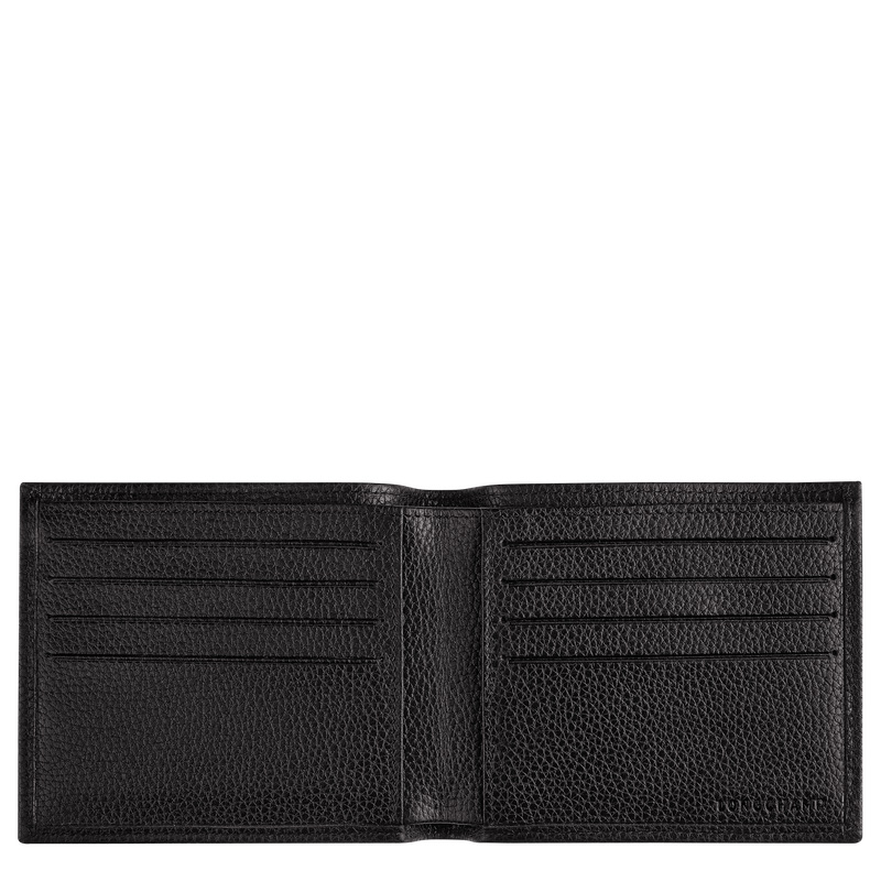 Carteiras Longchamp Le Foulonné Wallet Feminino Pretas | LC-LWID3131