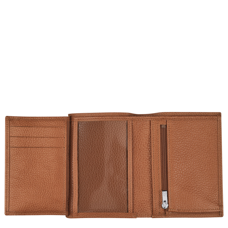 Carteiras Longchamp Le Foulonné Wallet Feminino Caramel | LC-CZIL3753