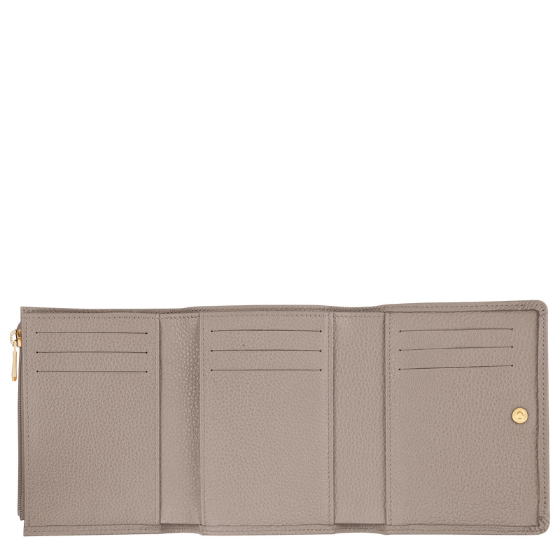 Carteiras Longchamp Le Foulonné Wallet Feminino Turtledove | LC-DWZW0463