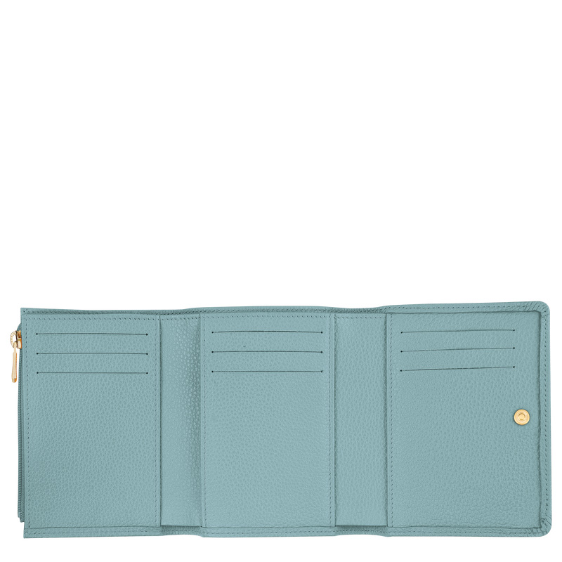 Carteiras Longchamp Le Foulonné Wallet Feminino Eucalyptus | LC-ZHHA6667