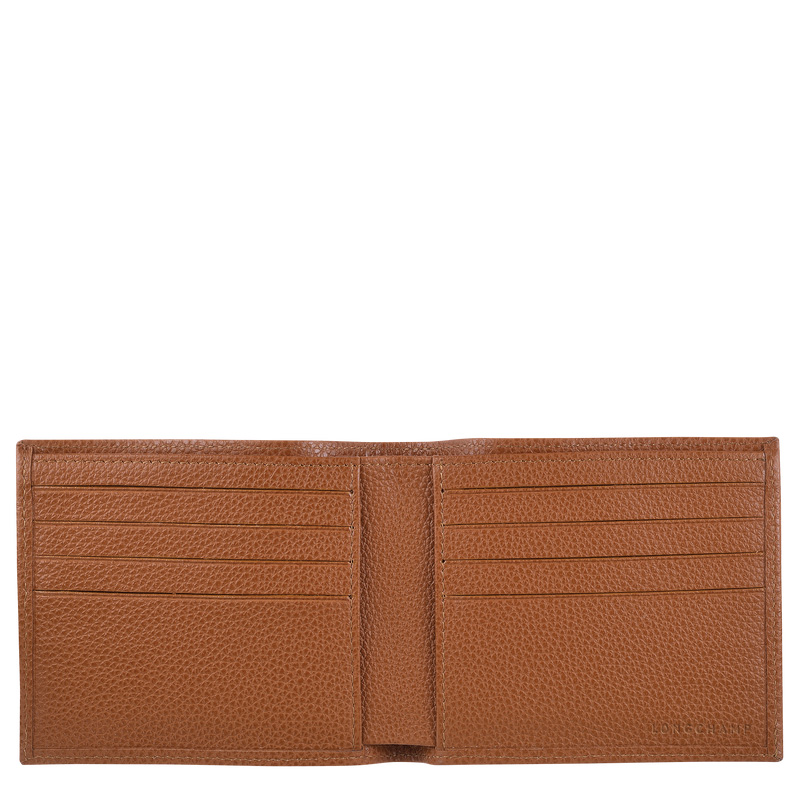 Carteiras Longchamp Le Foulonné Wallet Feminino Caramel | LC-VSIH7441