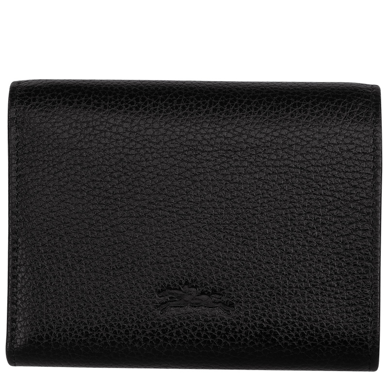 Carteiras Longchamp Le Foulonné Wallet Masculino Pretas | LC-QVCE6172