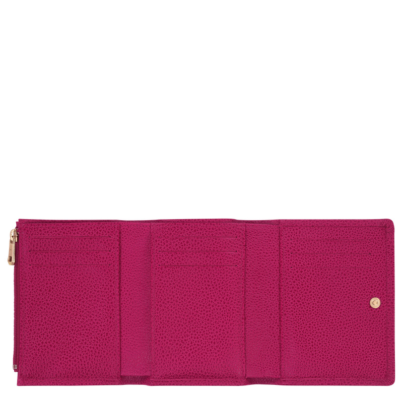 Carteiras Longchamp Le Foulonné Wallet Masculino Beetroot | LC-KMPU7156