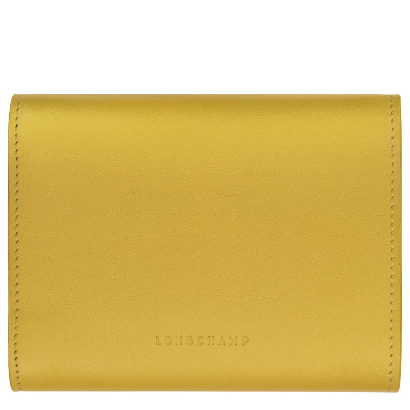 Carteiras Longchamp Le Roseau Compact wallet Feminino Ginger | LC-ZZIU7611