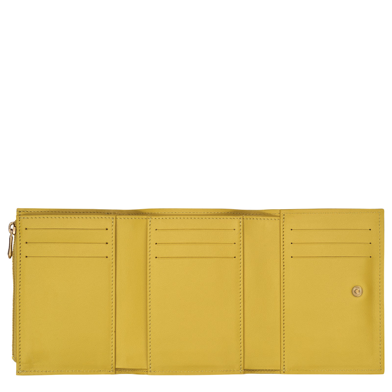 Carteiras Longchamp Le Roseau Compact wallet Feminino Ginger | LC-ZZIU7611