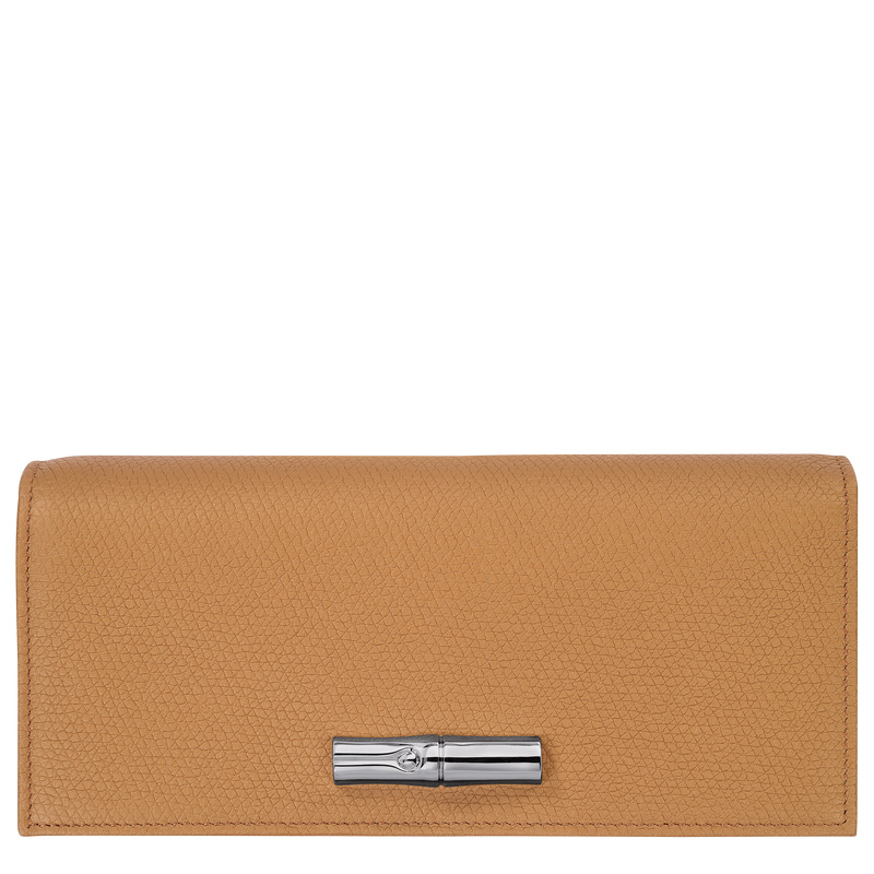 Carteiras Longchamp Le Roseau Flap wallet Feminino Walnut | LC-AOAQ9430