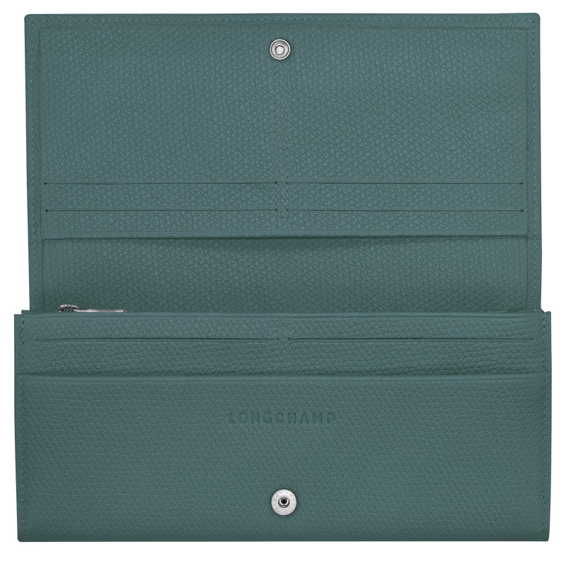Carteiras Longchamp Le Roseau Flap wallet Feminino Cedar | LC-PMIC3347