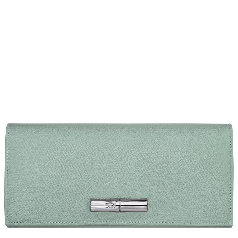 Carteiras Longchamp Le Roseau Flap wallet Feminino Celadon | LC-AUUJ2565