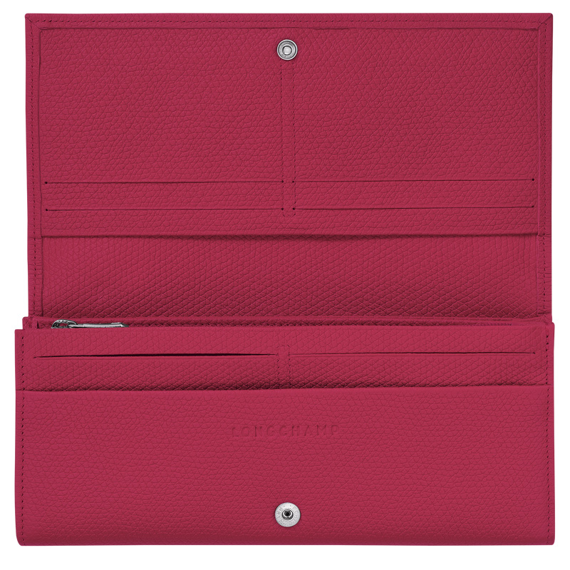 Carteiras Longchamp Le Roseau Flap wallet Feminino Beetroot | LC-KKOT5884
